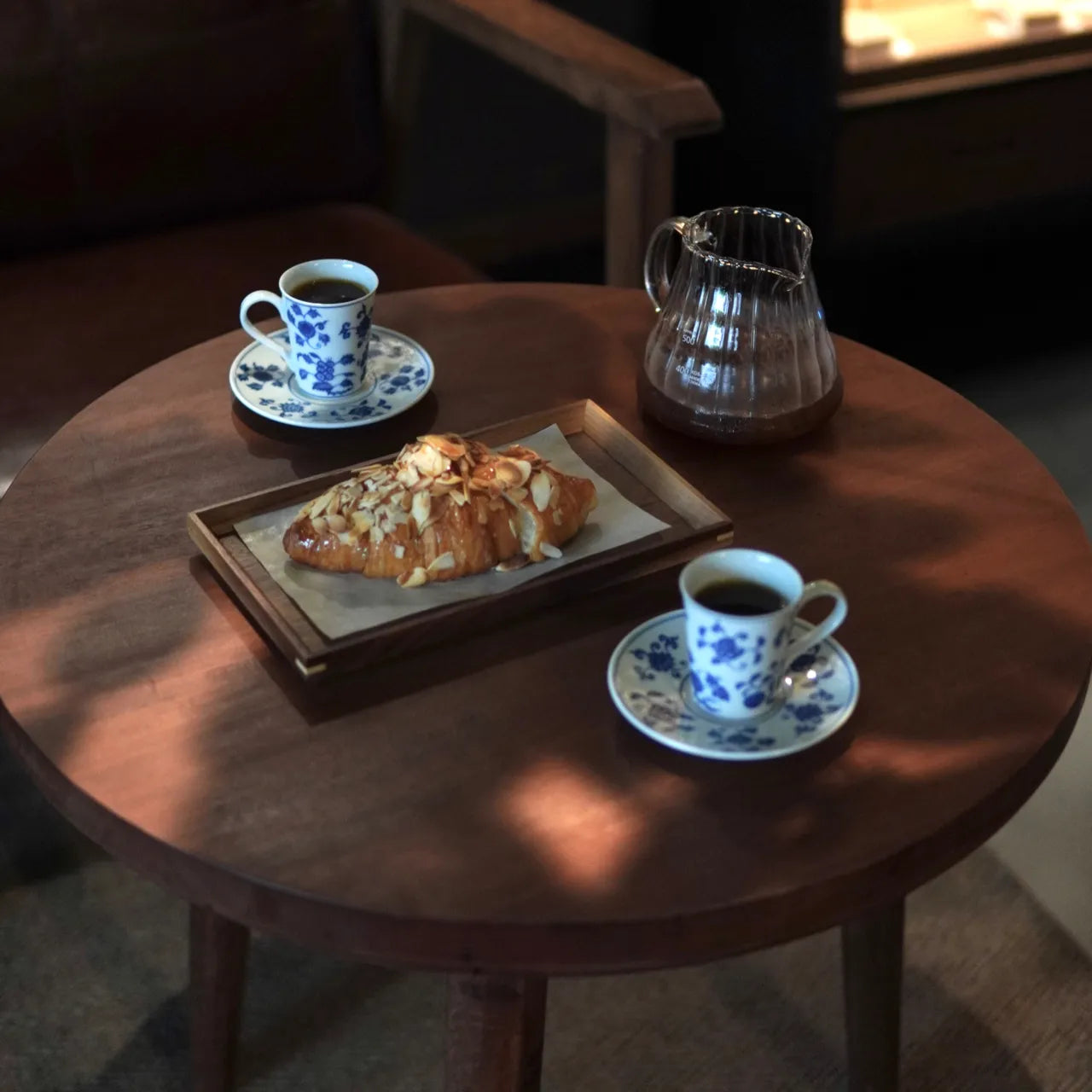 Kilnora Blue-and-White Broken Branch Floral Fruit cup and saucer set with delicate branch and fruit motifs