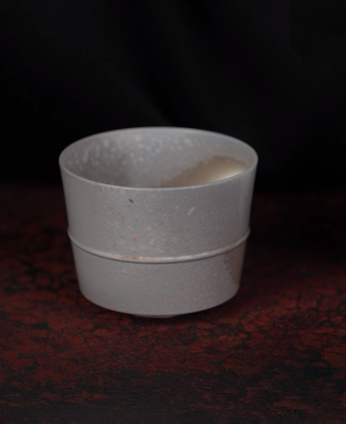 Kilnora Dai-in Series bamboo porcelain cup wood-fired to accentuate bamboo grain textures.