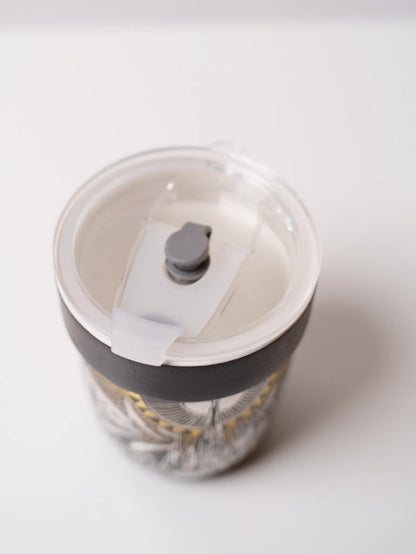 Kilnora Aokawa Chihiro Atlantis City porcelain cup with silver inlay cityscape design