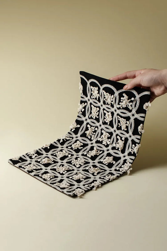 Handcrafted Sea Anemone Black Tea & Cup Mat