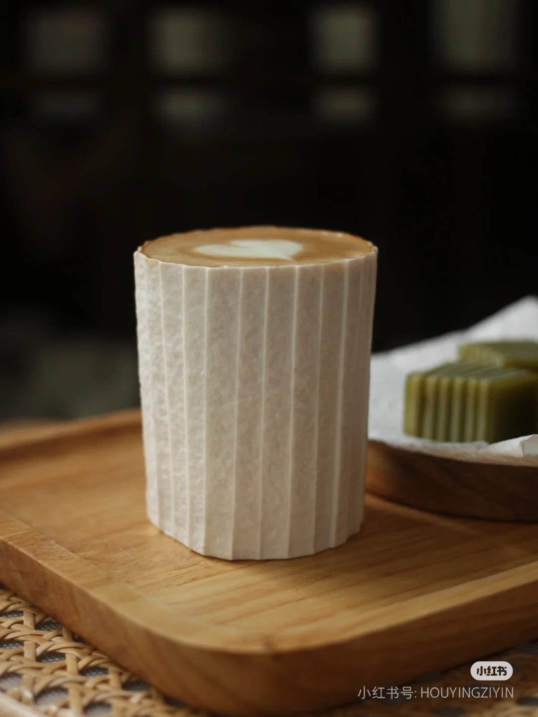 Kilnora Lumora Stonefold Series 200 ml porcelain cup featuring handcrafted rock-fold textures and soft translucence.