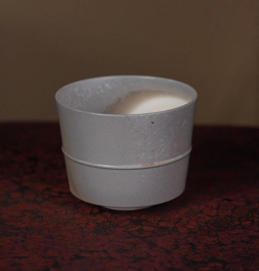 Kilnora Dai-in Series bamboo porcelain cup wood-fired to accentuate bamboo grain textures.