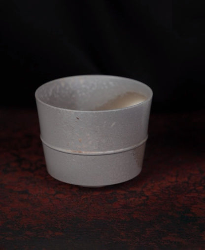 Kilnora Dai-in Series bamboo porcelain cup wood-fired to accentuate bamboo grain textures.