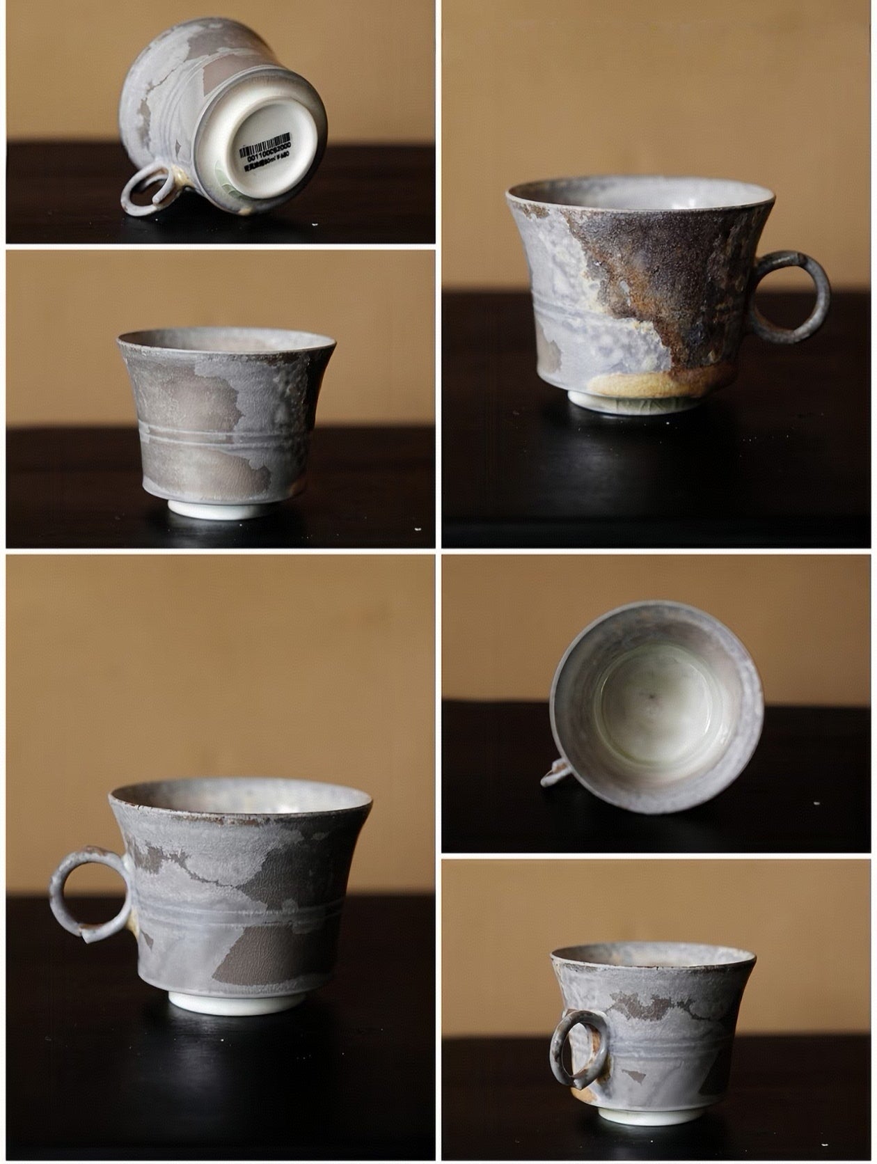 Kilnora Kyūshō Wabi-Sabi No. 22 espresso cup 80 ml with intimate ash-drift patterns.