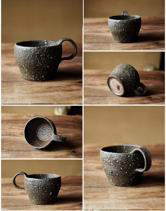 Kilnora Kyūshō Wabi-Sabi No. 14 Aether Voyage large mug 250 ml with bold wood-fired character.