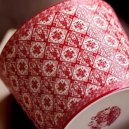 Kilnora LOOFA STUDIO Genesis Brocade underglaze carved porcelain cup